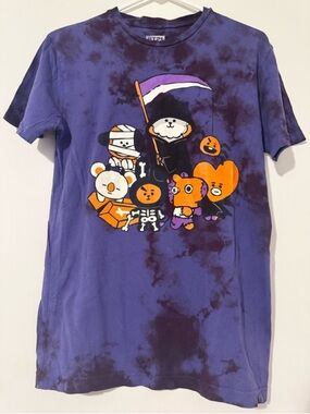Hot Topic BT21 Purple Tie-Dye Halloween T-Shirt
